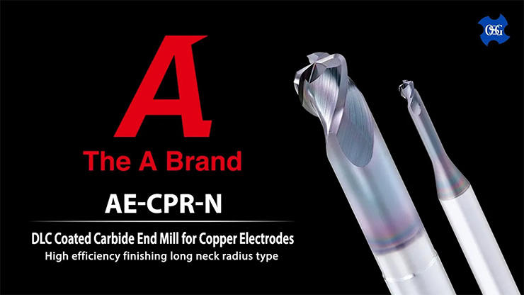 DLC Coated Carbide End Mill for Copper Electrodes: Long Neck Radius Type for High-efficiency Finishing Movie
