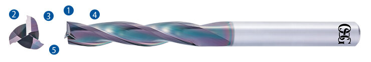 DLC Coated Carbide End Mill for Super Engineering Plastics Features