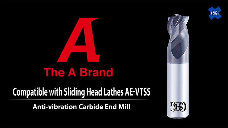 Anti-Vibration Carbide End Mill Compatible with Sliding Head Lathes Movie