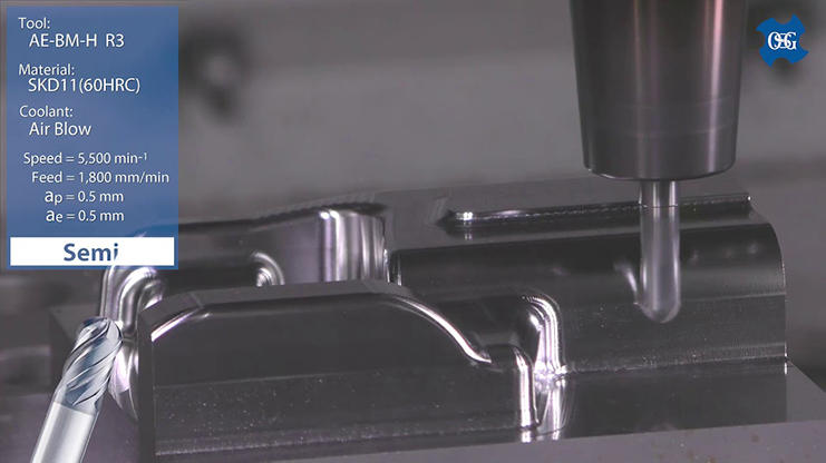 Multi-flute square and radius type end mills for high-hardness steels (stub/short) Watch it in action
