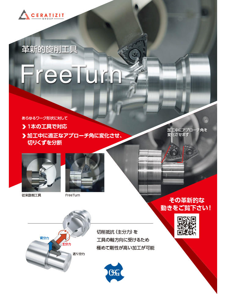 革新的旋削工具FreeTurn