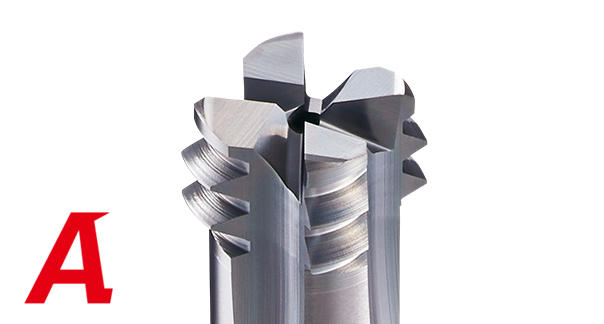 高硬度鋼用底刃付きスレッドミル1